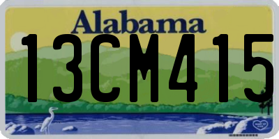 AL license plate 13CM415