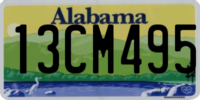 AL license plate 13CM495