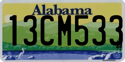 AL license plate 13CM533