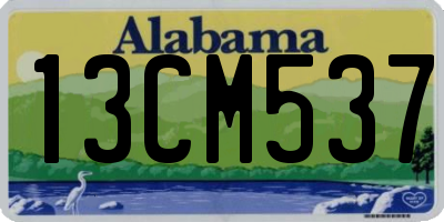 AL license plate 13CM537