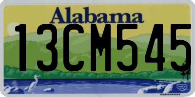 AL license plate 13CM545