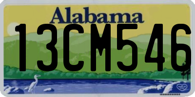 AL license plate 13CM546