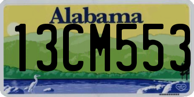 AL license plate 13CM553