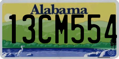 AL license plate 13CM554