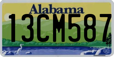 AL license plate 13CM587