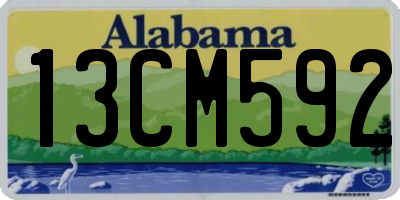 AL license plate 13CM592