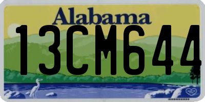 AL license plate 13CM644