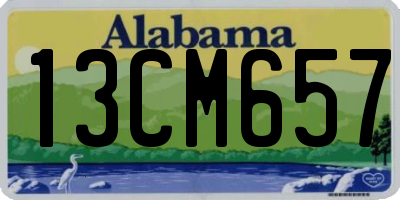 AL license plate 13CM657