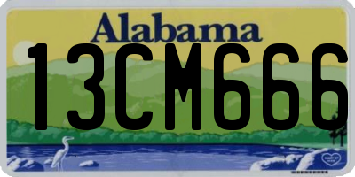 AL license plate 13CM666