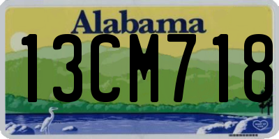 AL license plate 13CM718