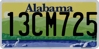 AL license plate 13CM725