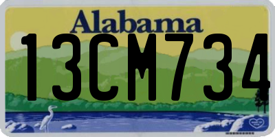 AL license plate 13CM734