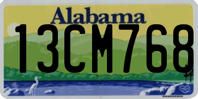 AL license plate 13CM768