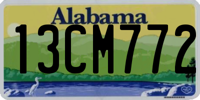 AL license plate 13CM772