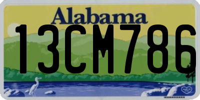 AL license plate 13CM786