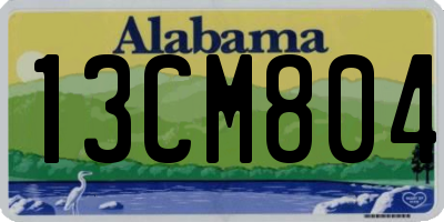 AL license plate 13CM804