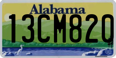 AL license plate 13CM820