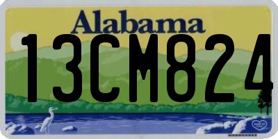 AL license plate 13CM824