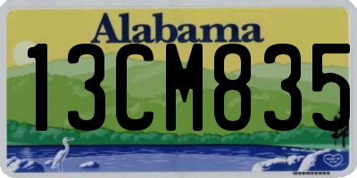 AL license plate 13CM835