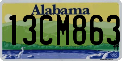 AL license plate 13CM863