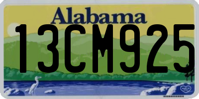 AL license plate 13CM925