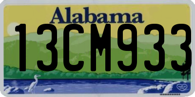 AL license plate 13CM933