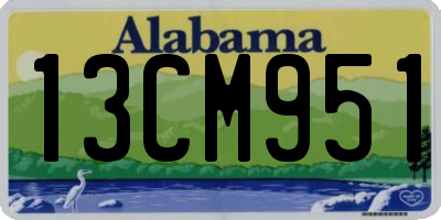 AL license plate 13CM951