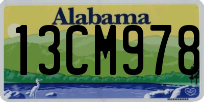 AL license plate 13CM978