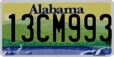 AL license plate 13CM993