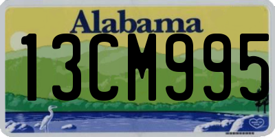AL license plate 13CM995