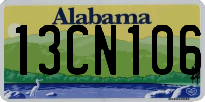 AL license plate 13CN106
