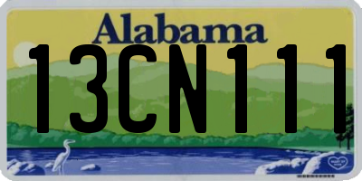 AL license plate 13CN111