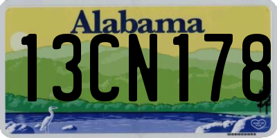 AL license plate 13CN178