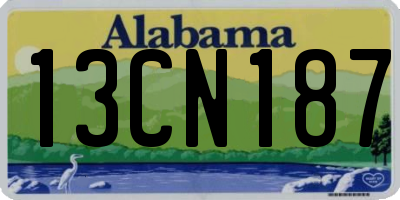 AL license plate 13CN187