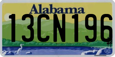 AL license plate 13CN196