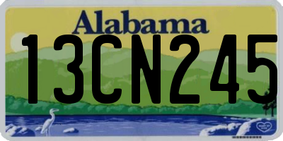 AL license plate 13CN245