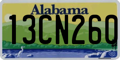 AL license plate 13CN260