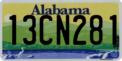 AL license plate 13CN281