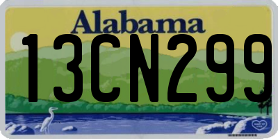AL license plate 13CN299