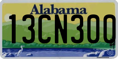 AL license plate 13CN300