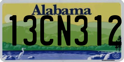 AL license plate 13CN312