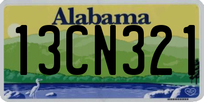 AL license plate 13CN321