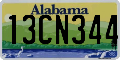 AL license plate 13CN344