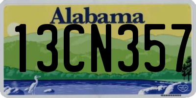AL license plate 13CN357