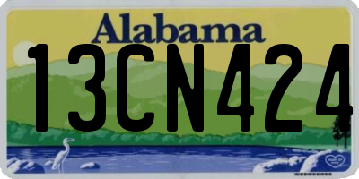 AL license plate 13CN424