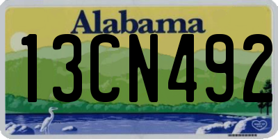 AL license plate 13CN492