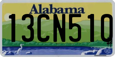 AL license plate 13CN510