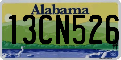 AL license plate 13CN526