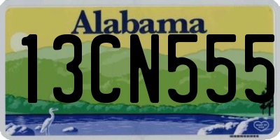 AL license plate 13CN555