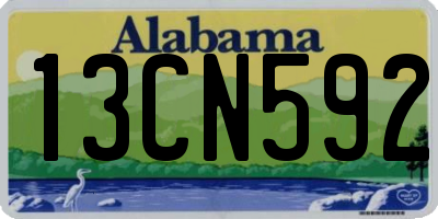 AL license plate 13CN592